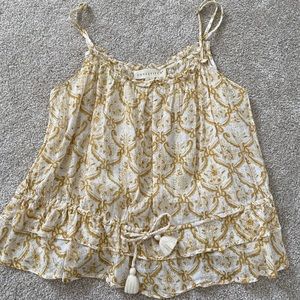 Lovestitch Tassel Ruffle Hem Tank Top